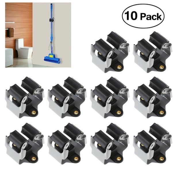 WSSROGY Set of 4 Stainless Steel Broom Mop Holder Mop Wall Mounted Holder 